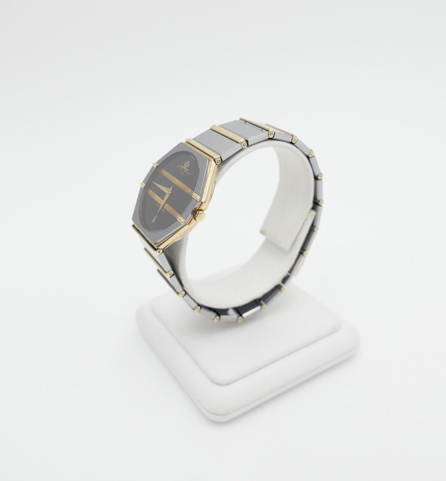 Baume & Mercier 32mm Avant-Garde 5138038 1830 Gold / Wolfram Herren Uhr 18K 80er - Antikhandel-Stuttgart