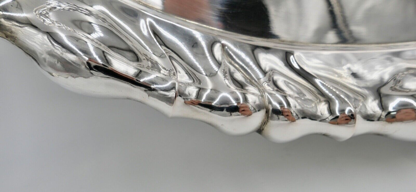 Antik Silbertablett Servierplatte Österreich Ungarn ÖMM 50x37cm 800er Budapest - Antikhandel-Stuttgart