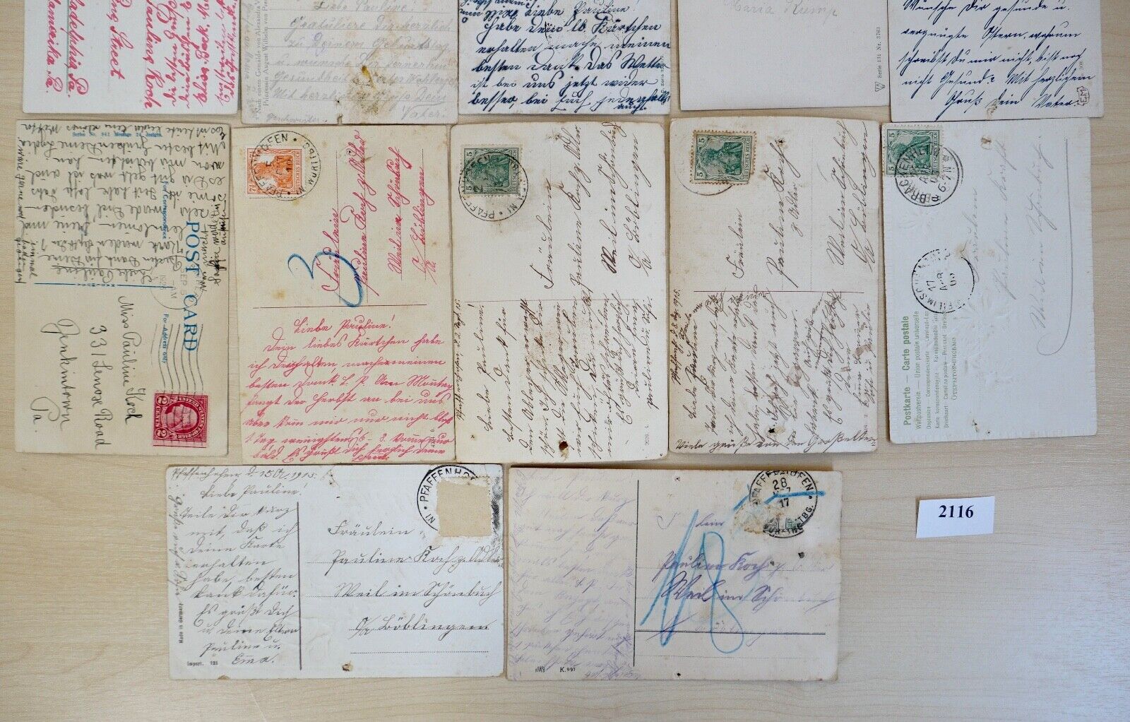 antike Ansichtskarten Postkarten Soldatenbrief Feldpost GLÜCK BLUMEN dt.Reich - Antikhandel-Stuttgart