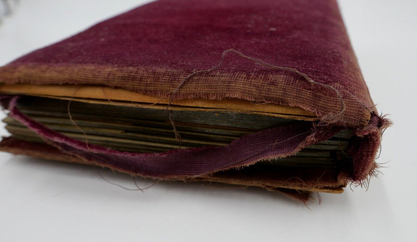 Antikes Fotoalbum Stoff inkl. Fotos Militaria Soldaten & Familien Portrait 1900 - Antikhandel-Stuttgart