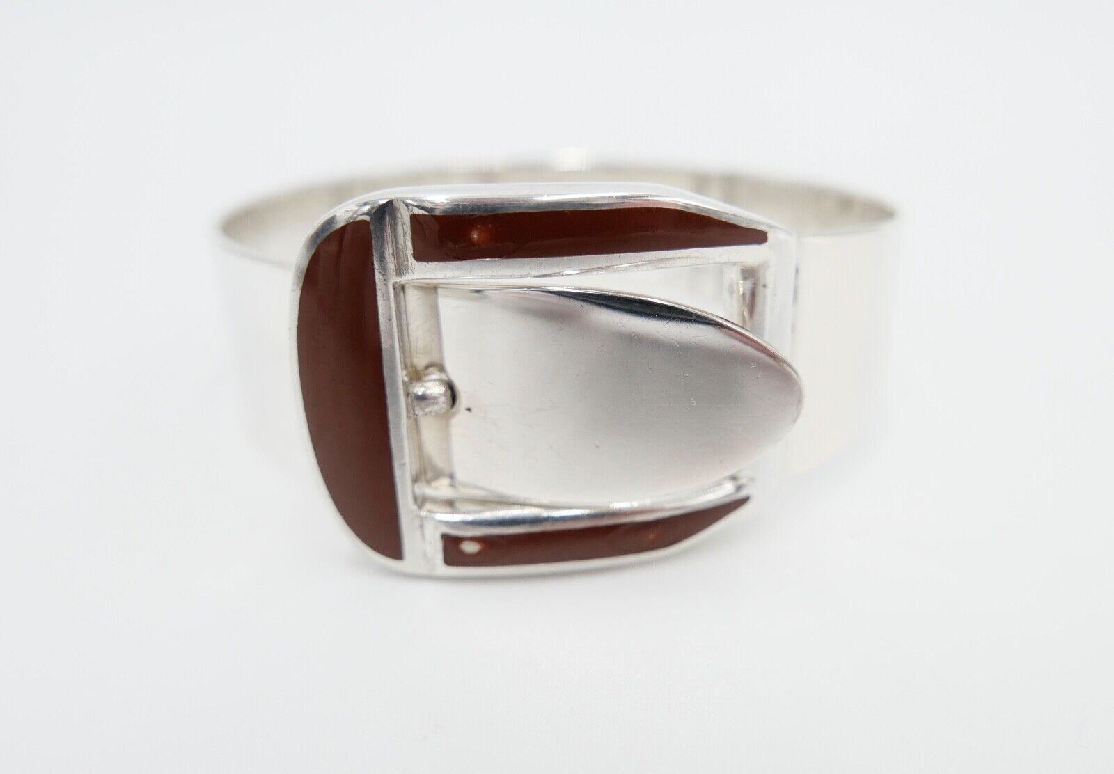 Vintage Gucci Armreif Spange Gürtel Emaille Enamel 800 Bracelet FI195 ITALY 1970 - Antikhandel-Stuttgart