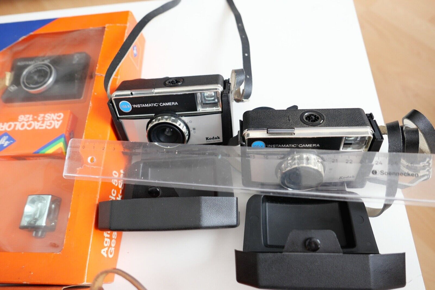 KODAK Agfamatic 50 Geschenkset Instamatic Typ 6114 6069 6180 6183 Hüllen 1970er - Antikhandel-Stuttgart