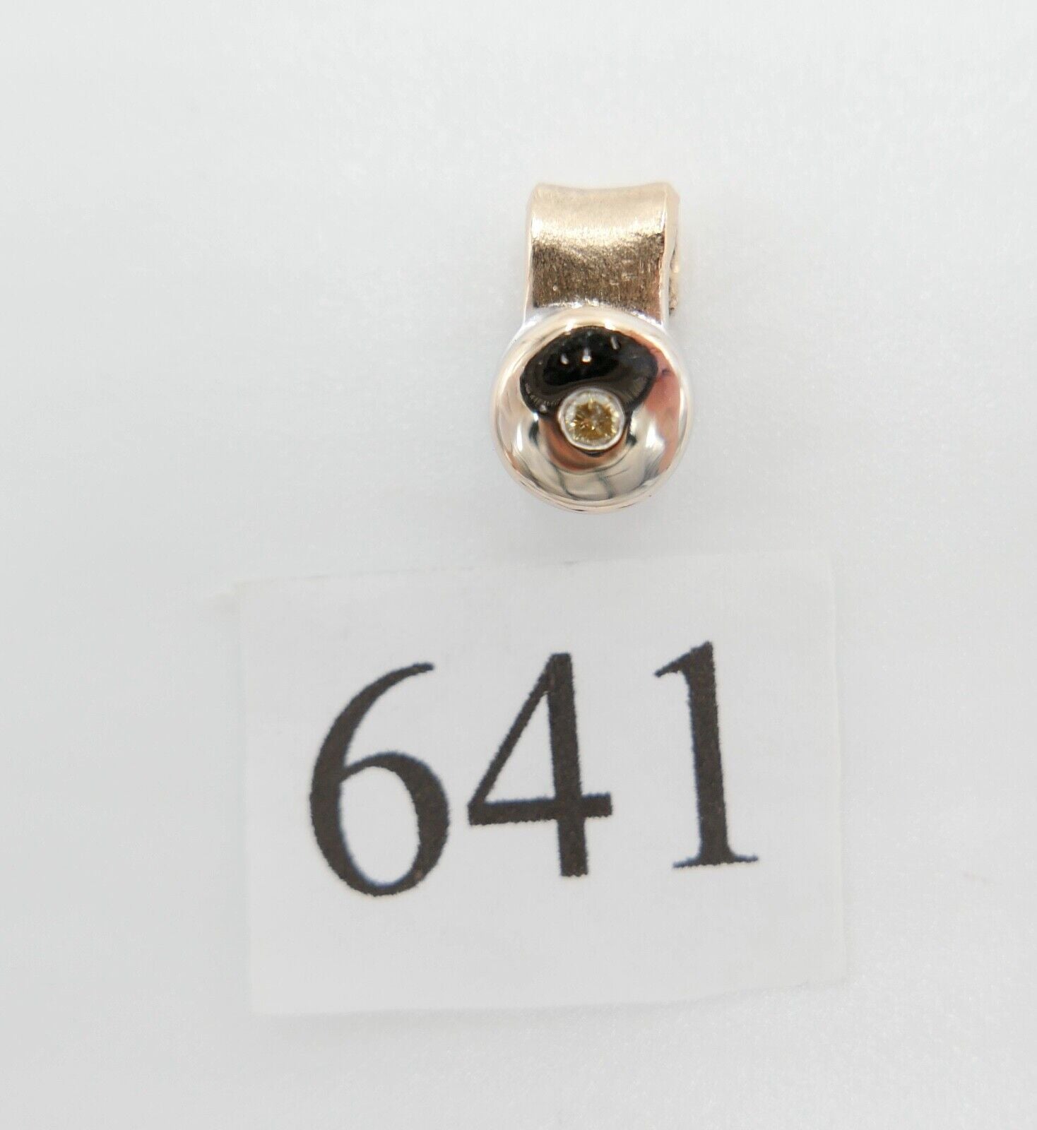 SOLITÄR Bicolor Anhänger Fancy Yellow gelb Brillant 585 14K Gelb Weiß Gold 0,05 - Antikhandel-Stuttgart