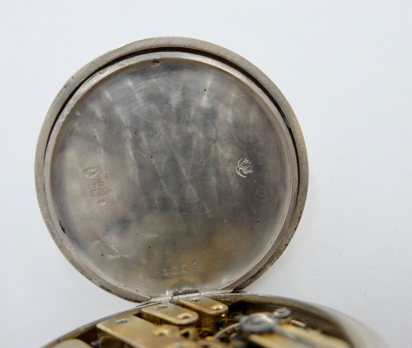 VORWÄRTS Open Face 800 Silber Taschenuhr um 1900 K&CI Schweiz - Antikhandel-Stuttgart