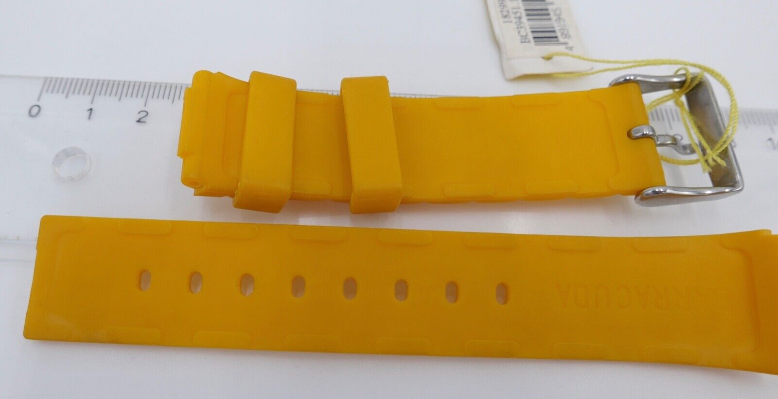 BARRACUDA by Bulova Diver Taucher Gelb 20 mm Gummi Uhrenband Armband NEU - Antikhandel-Stuttgart