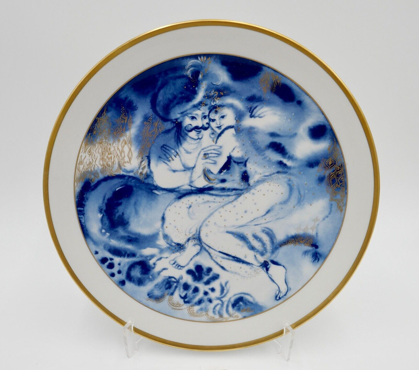 Meissen 1. Wahl Wandteller SCHEHEZARADE 26 cm Jahresteller 1984 Morgendämmerung - Antikhandel-Stuttgart