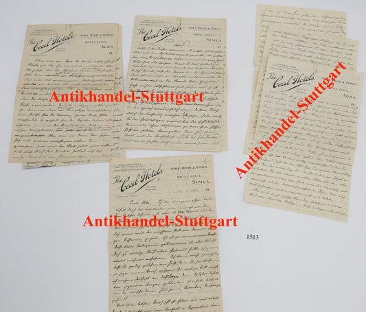 Alte Brief Telegramm Bericht " THE CECIL HOTEL AGRA DELHI & SIMLA " 1916 INDIEN - Antikhandel-Stuttgart