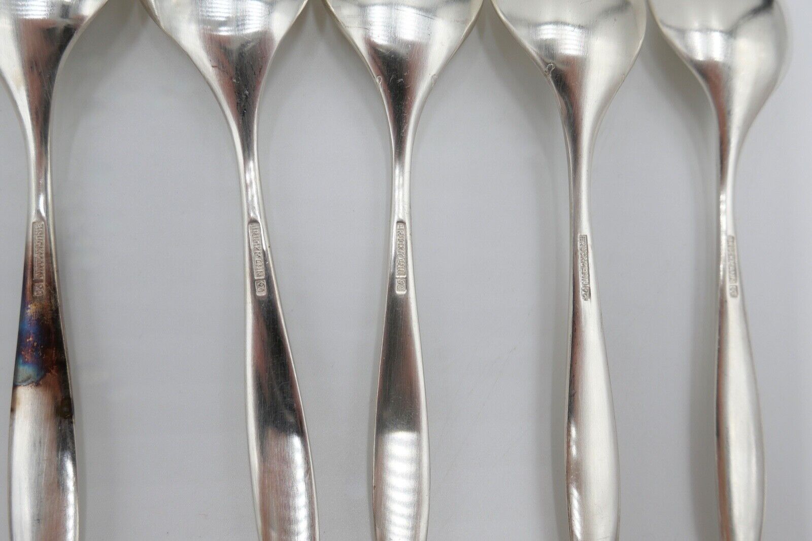 - NEU - 11 Teile BRUCKMANN 763 PRINCESS - 90er Silber Kuchengabel Kaffelöffel - Antikhandel-Stuttgart