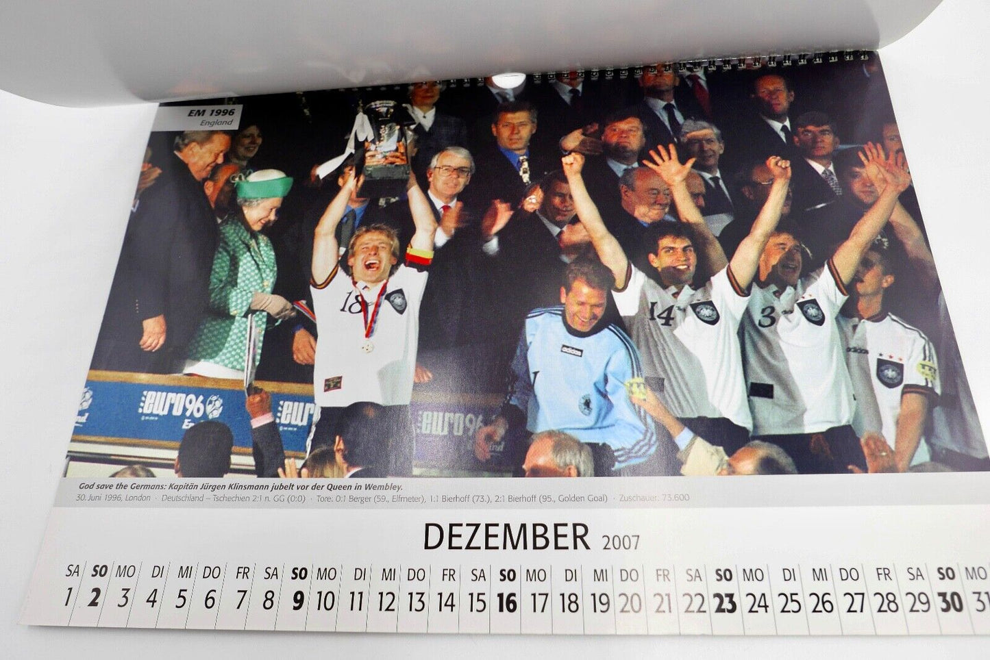 HISTORY 2007 Kalender Die Deutsche Fußball Nationalmannschaft Sport Highlights - Antikhandel-Stuttgart