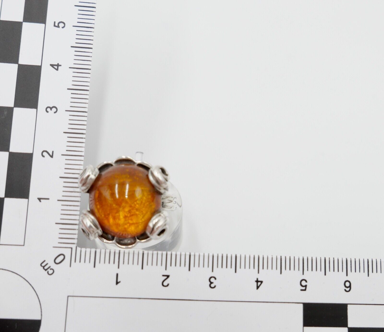 Bernstein Helmut KLEIST Handarbeit Designer Ring Gr. 56 Silber 835 - Antikhandel-Stuttgart