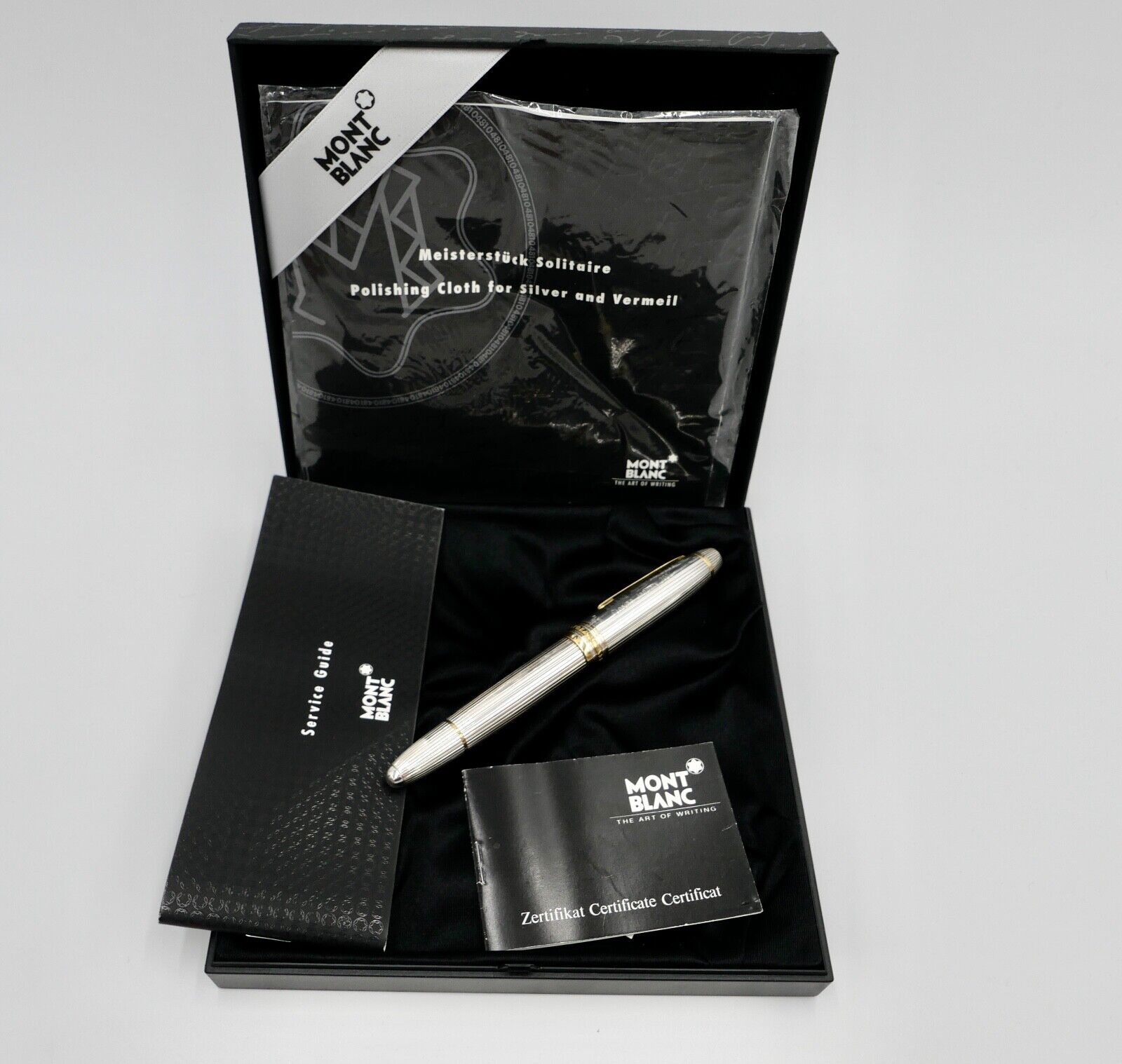 MONTBLANC Kolbenfüller Solitaire Le Grand MEISTERSTÜCK 1468 Silber GETRAG WHEEL - Antikhandel-Stuttgart