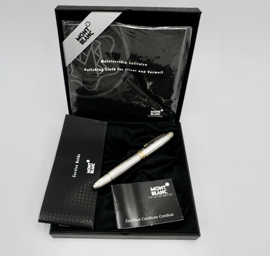 MONTBLANC Kolbenfüller Solitaire Le Grand MEISTERSTÜCK 1468 Silber GETRAG WHEEL - Antikhandel-Stuttgart