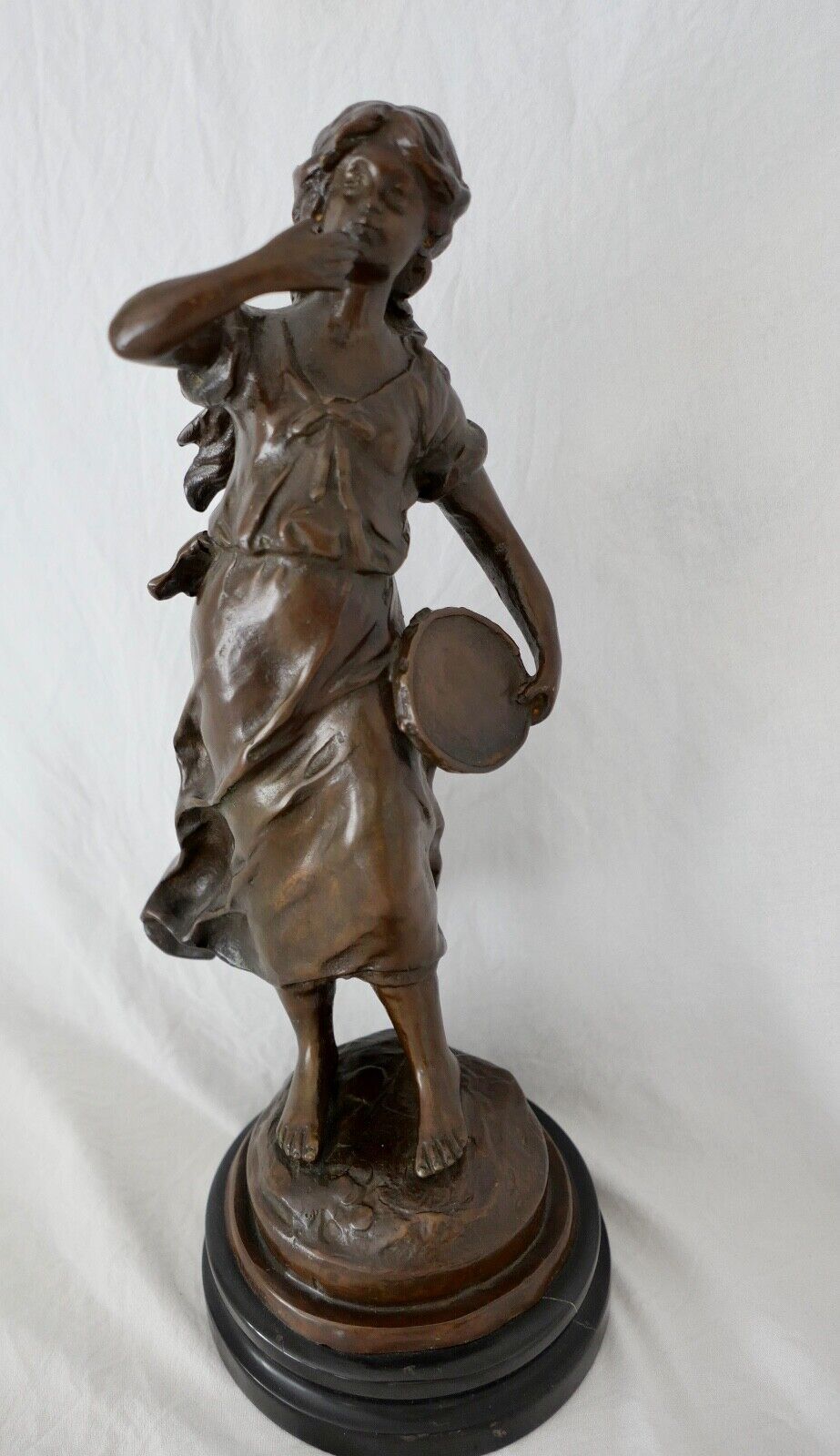 Antike Bronze Figur Skulptur " L & F Moreau " 37 cm um 1900 - Antikhandel-Stuttgart