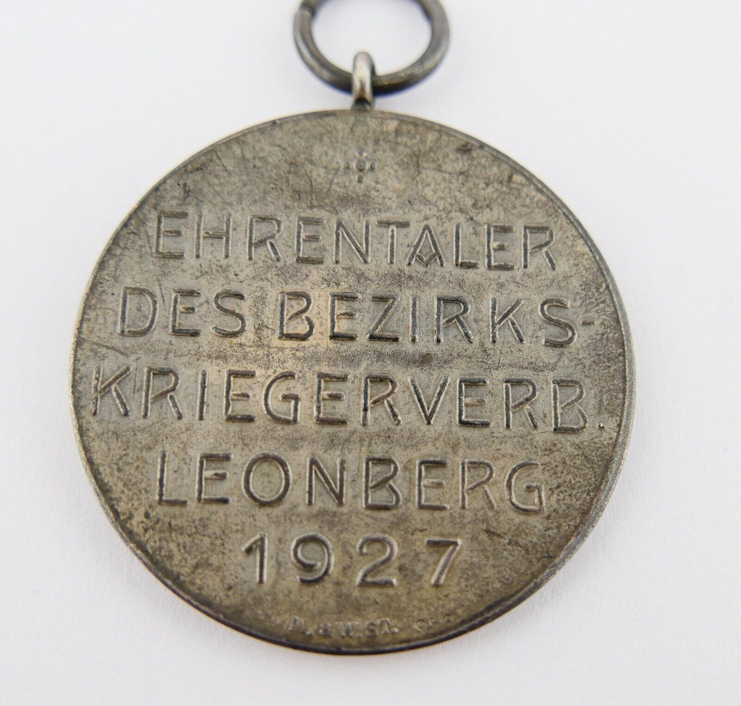 Ehrentaler des Bezirks Kriegsverband Leonberg 1927 Silber 950 - Antikhandel-Stuttgart