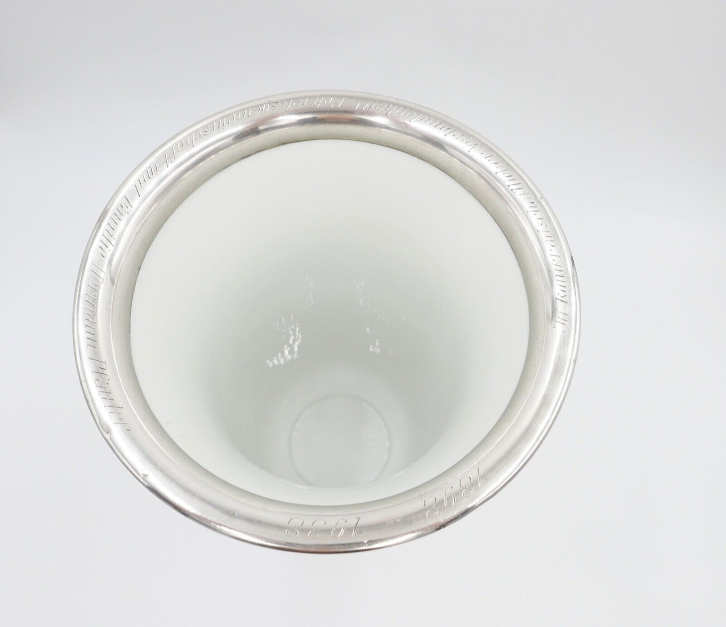 Meissen 1. Wahl L. 262 Unikat Vase 34,5cm hoch indische Blumen mit Silbermontur - Antikhandel-Stuttgart