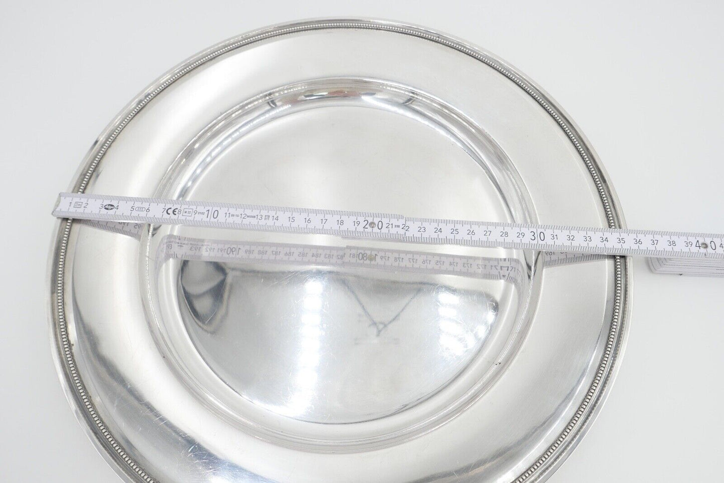 Servierplatte Johannes Siggaard Beschaumeister 826 Silber um 1940 L. Berth 1000g - Antikhandel-Stuttgart