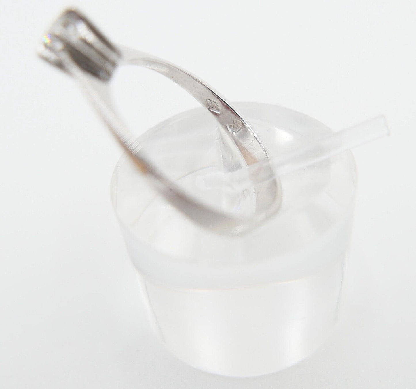 Solitär Ring Weißgold 750 / 18K Brillant SI / F 0,17 Ct Gr.56 Verlobung Hochzeit - Antikhandel-Stuttgart