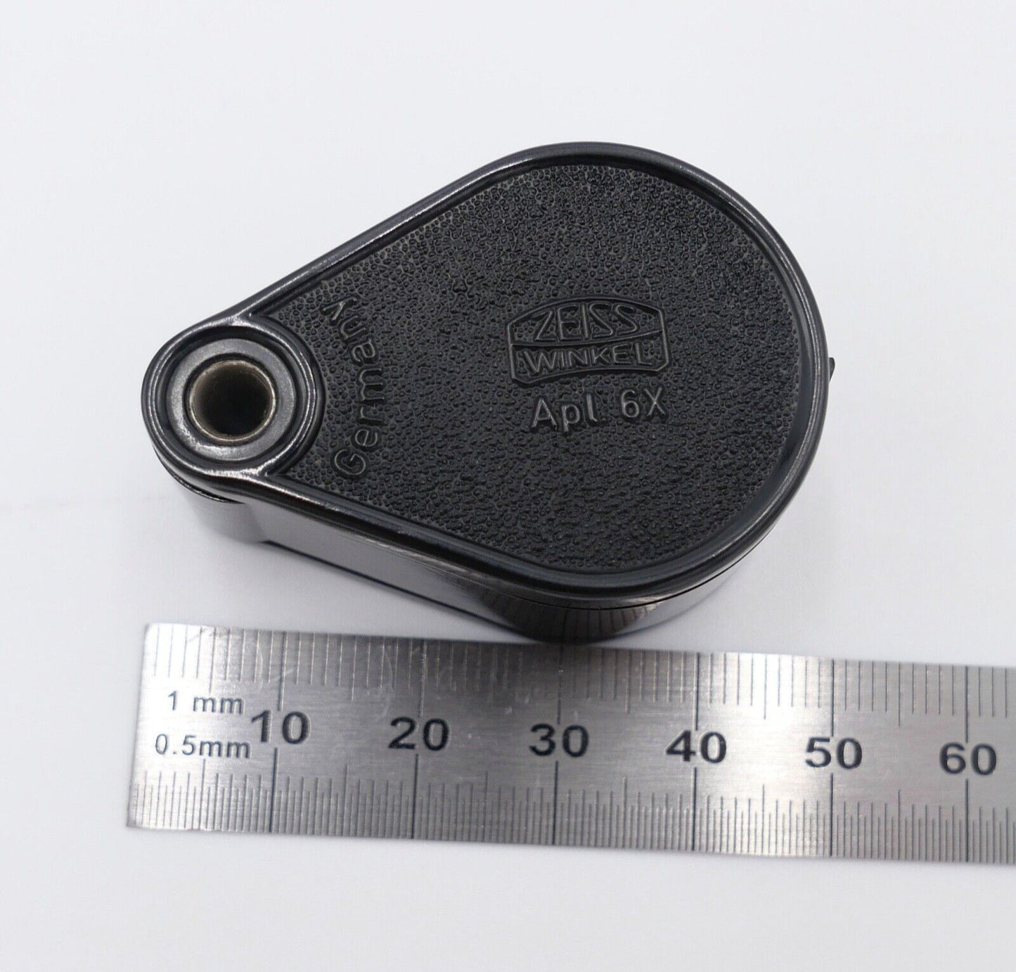 Apl. 6x Zeiss Winkel Germany Einschlaglupe 1940er Jahre Bakelit - Antikhandel-Stuttgart