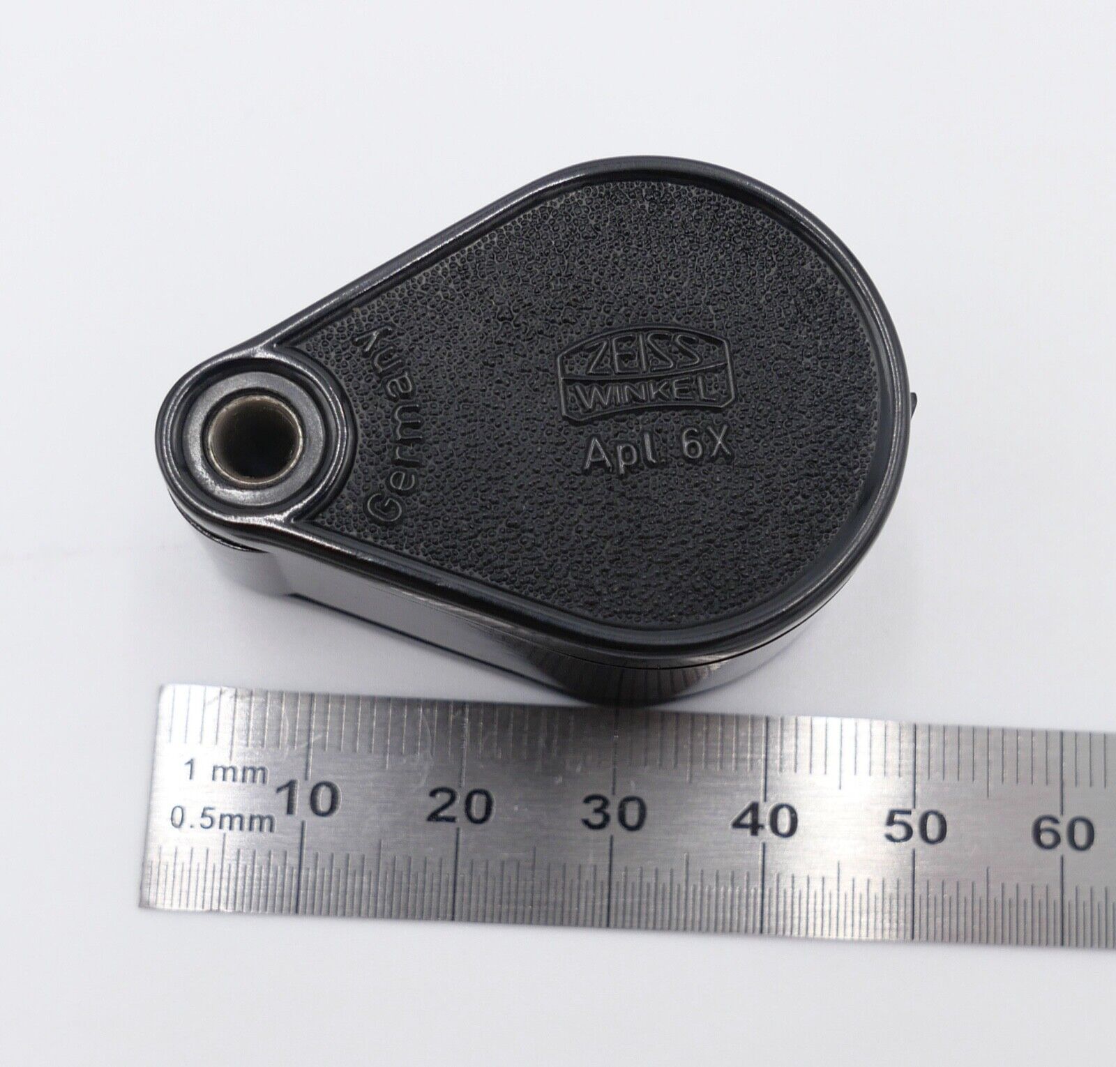 Apl. 6x Zeiss Winkel Germany Einschlaglupe 1940er Jahre Bakelit - Antikhandel-Stuttgart