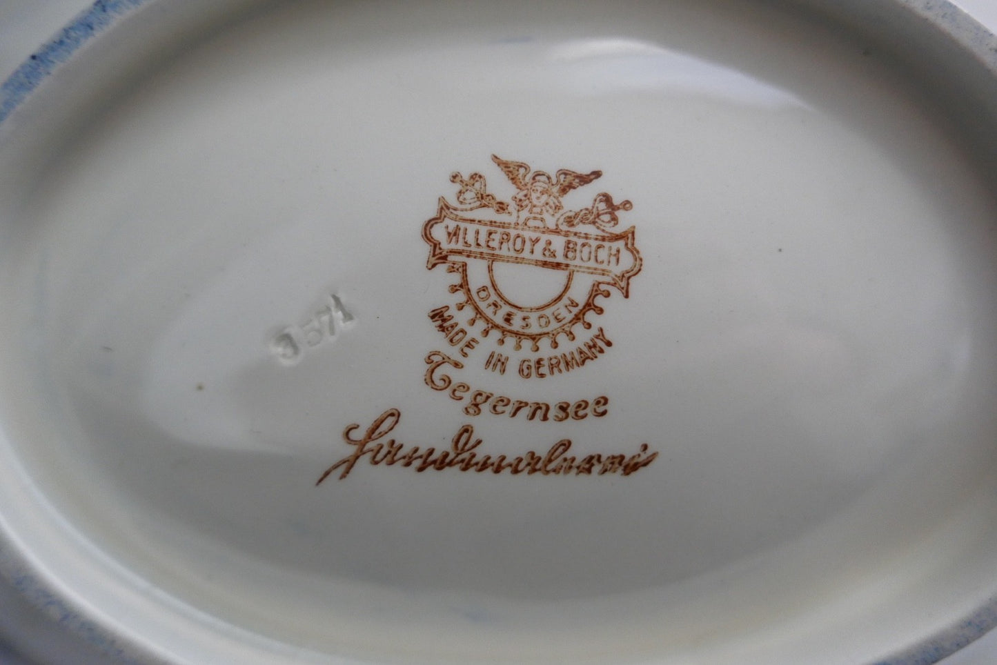 Villeroy & Boch Dresden Tegernsee Henkelkorb Keramik handbemalt Blumenkorb 31 cm