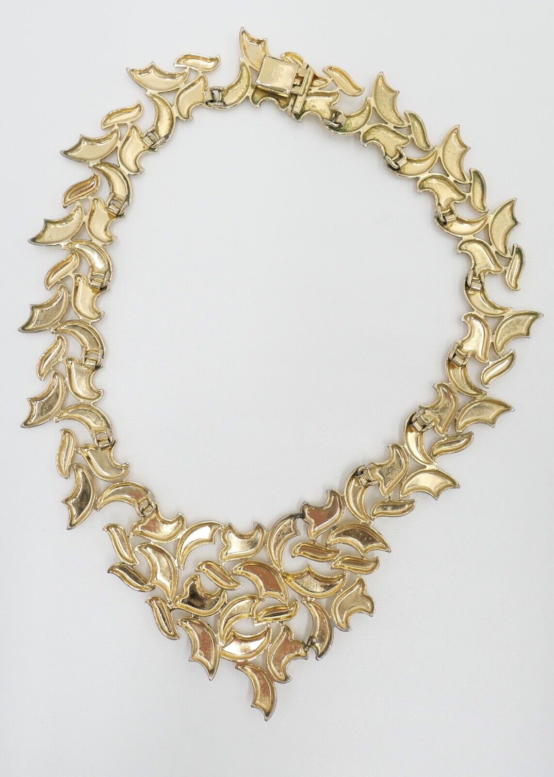 70er Jahre GROSSE Germany Collier vergoldet mit Emaille - Antikhandel-Stuttgart