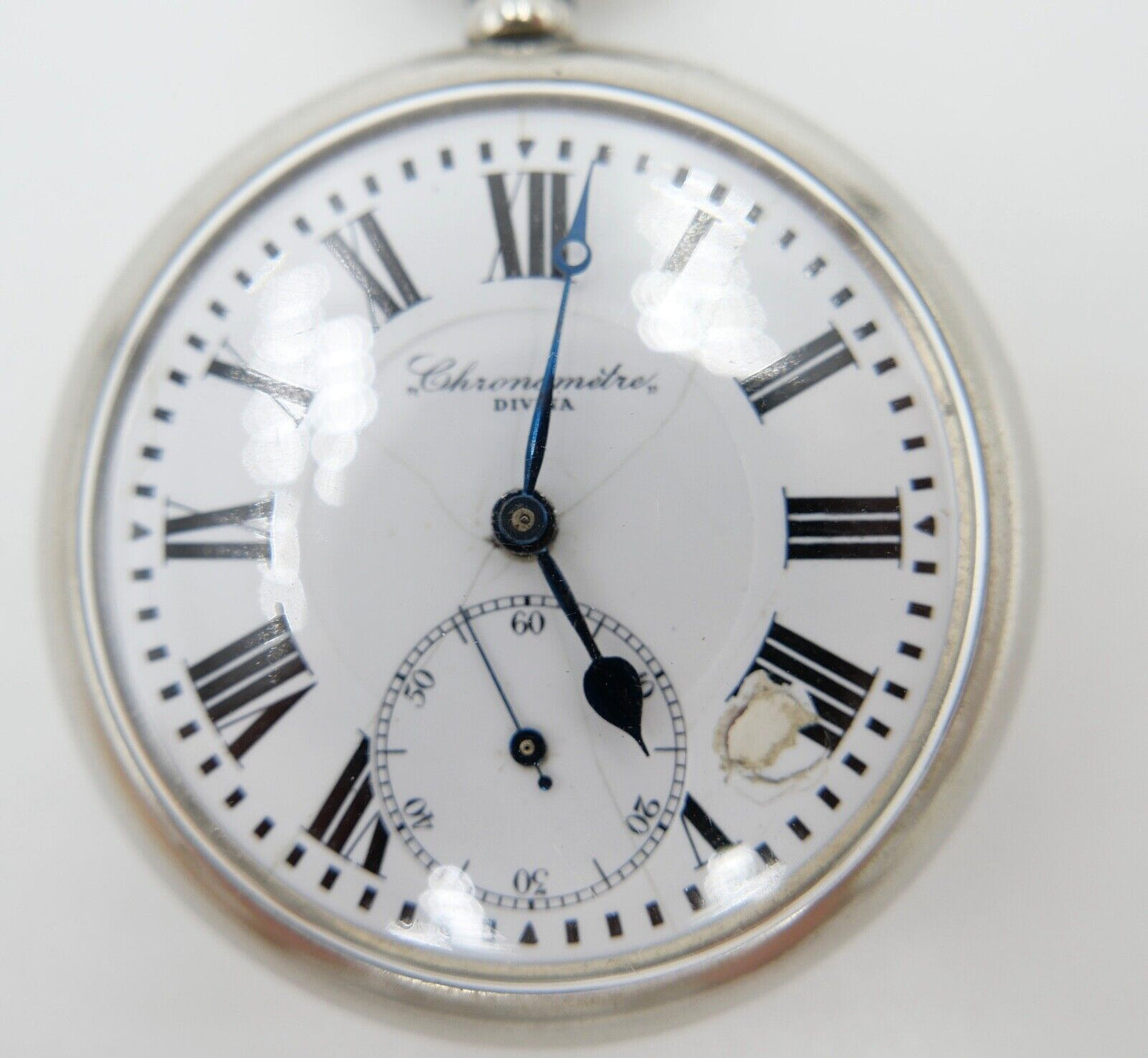 Alte Antike Taschenuhr Flügelrad Schweizer Kreuz Eisenbahn Ø 55mm Chronometer - Antikhandel-Stuttgart