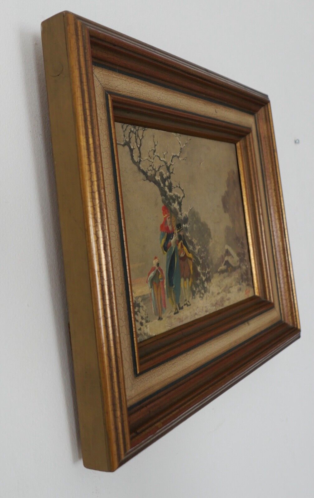 Öl auf Holz " die Heiligen 3 Könige " Gustav Eyer 1887 Mollkirch - 1946 München - Antikhandel-Stuttgart