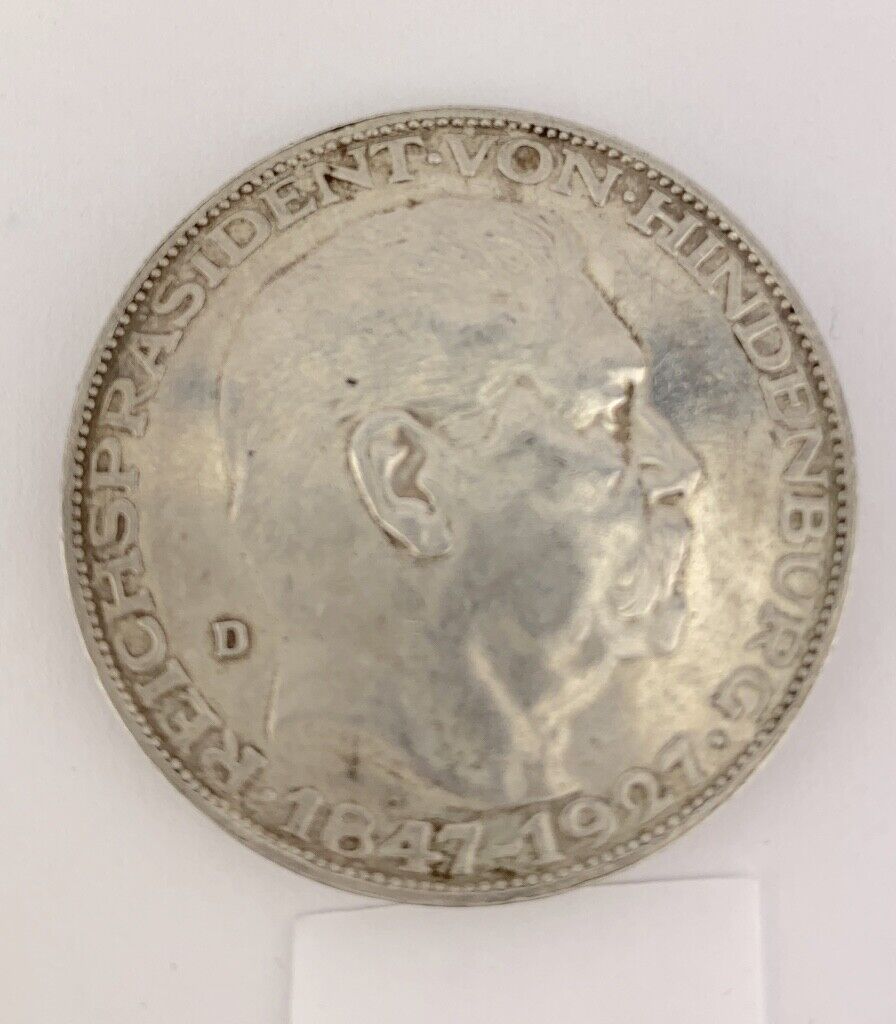 Reichspräsident Paul von Hindenburg Heraldik Wappen Silber Medaille 1847 1927 D - Antikhandel-Stuttgart