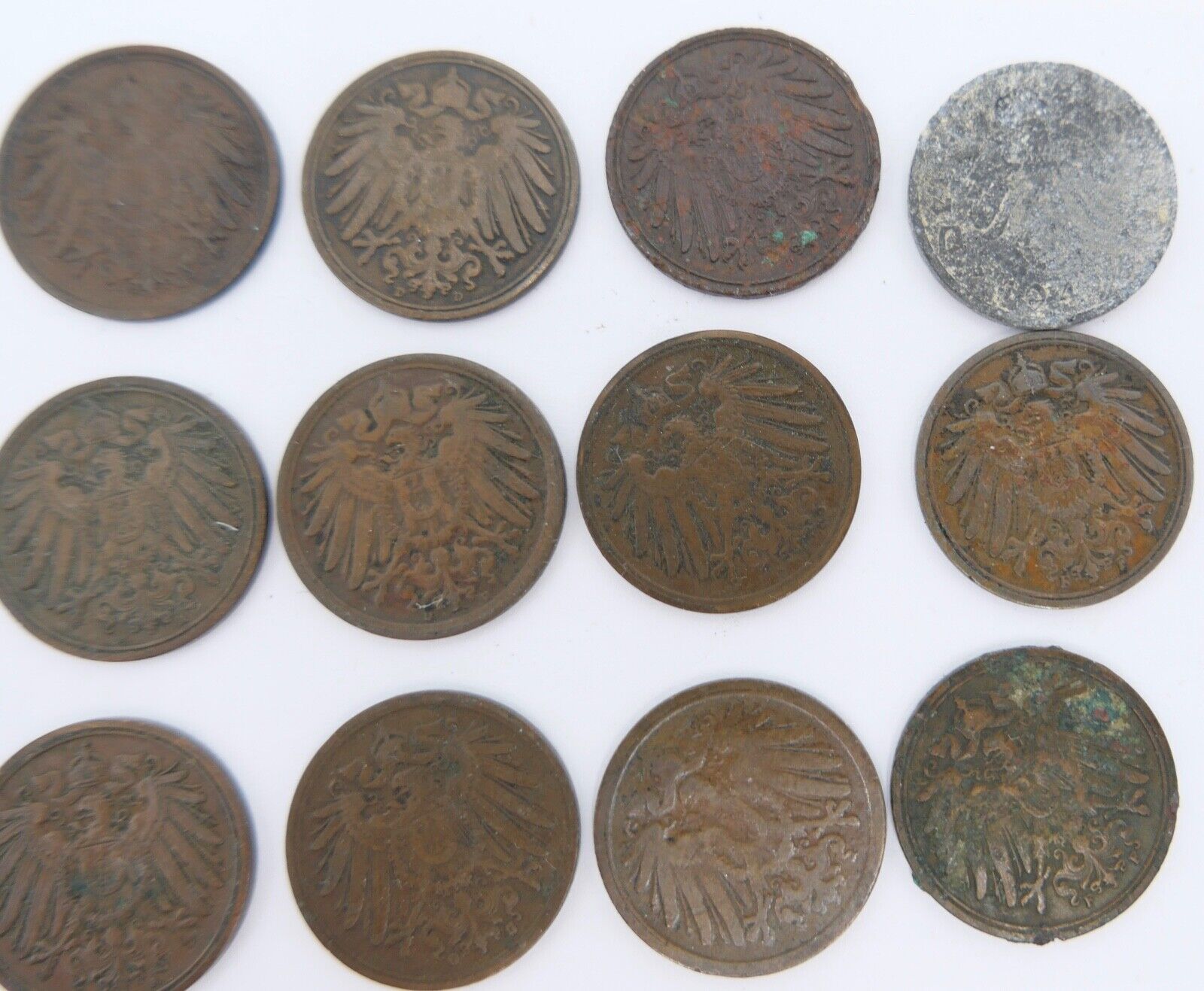 16x 1 Pfennig 1893 - 1914 Konvolut LOT Jäger J.10 s-vz - Antikhandel-Stuttgart