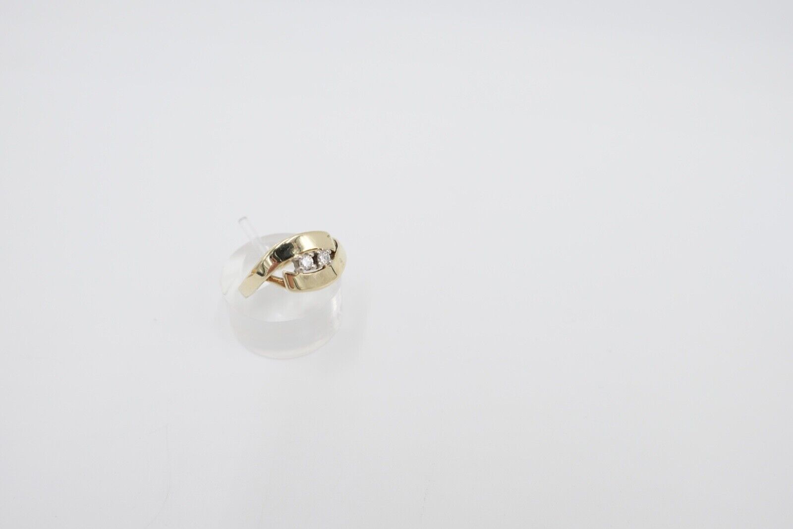 Damen Gelbgold Diamant brillant Ring 0,14 Ct 585 14K Gr. 56-57 - Antikhandel-Stuttgart