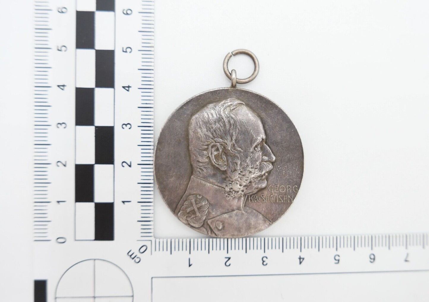 Medaille Bundesschiessen 1904 Chemnitz Lauer Nürnberg Silber 990 Georg KVG Sachs - Antikhandel-Stuttgart