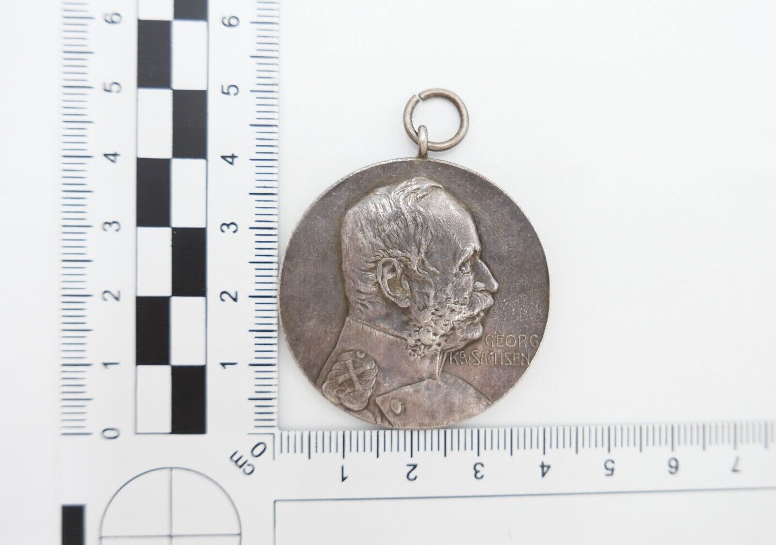 Medaille Bundesschiessen 1904 Chemnitz Lauer Nürnberg Silber 990 Georg KVG Sachs - Antikhandel-Stuttgart