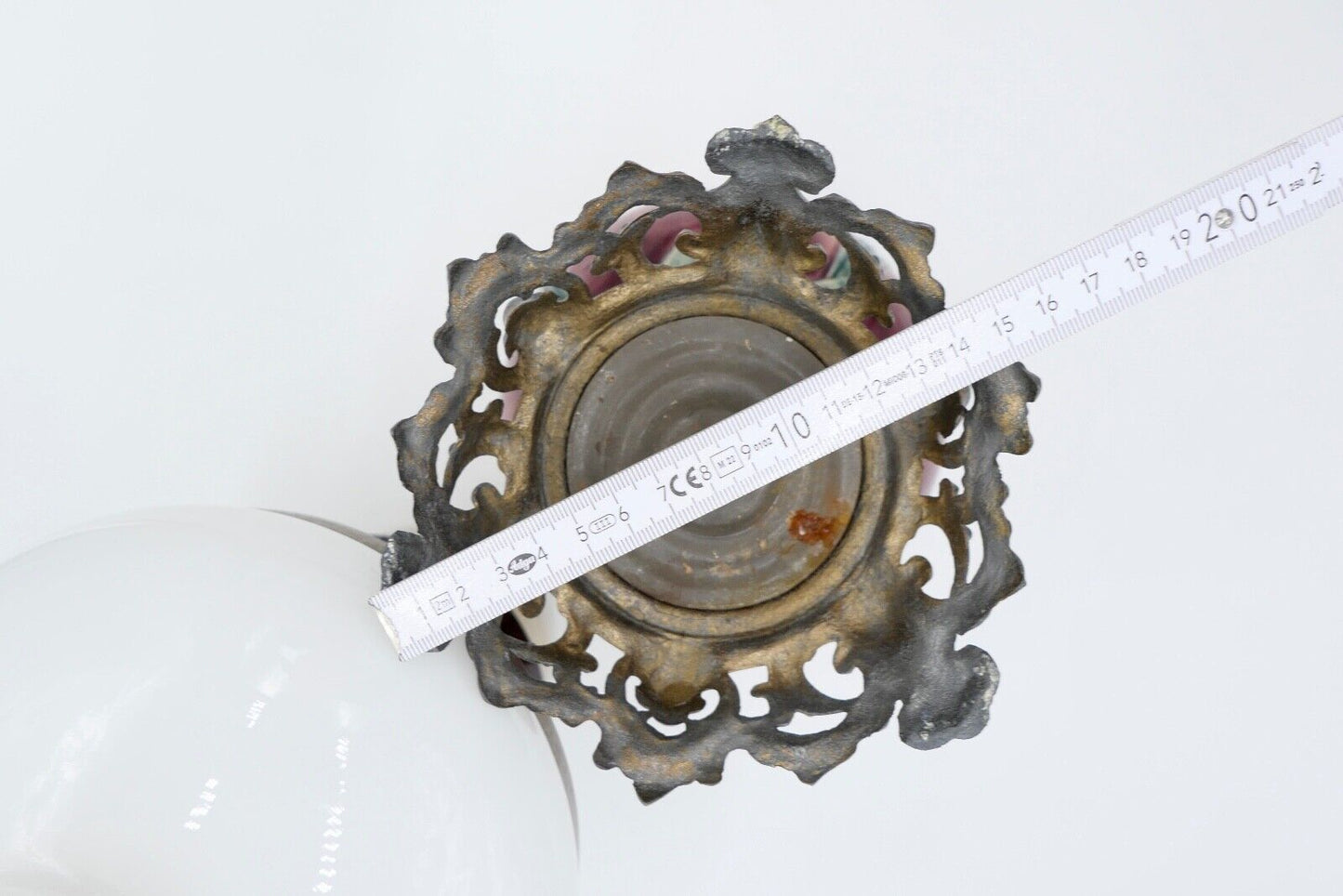 Alte Jugendstil Petroleumlampe um 1910 KARL KNEUSEL Zeulenroda Bronze Majolika - Antikhandel-Stuttgart