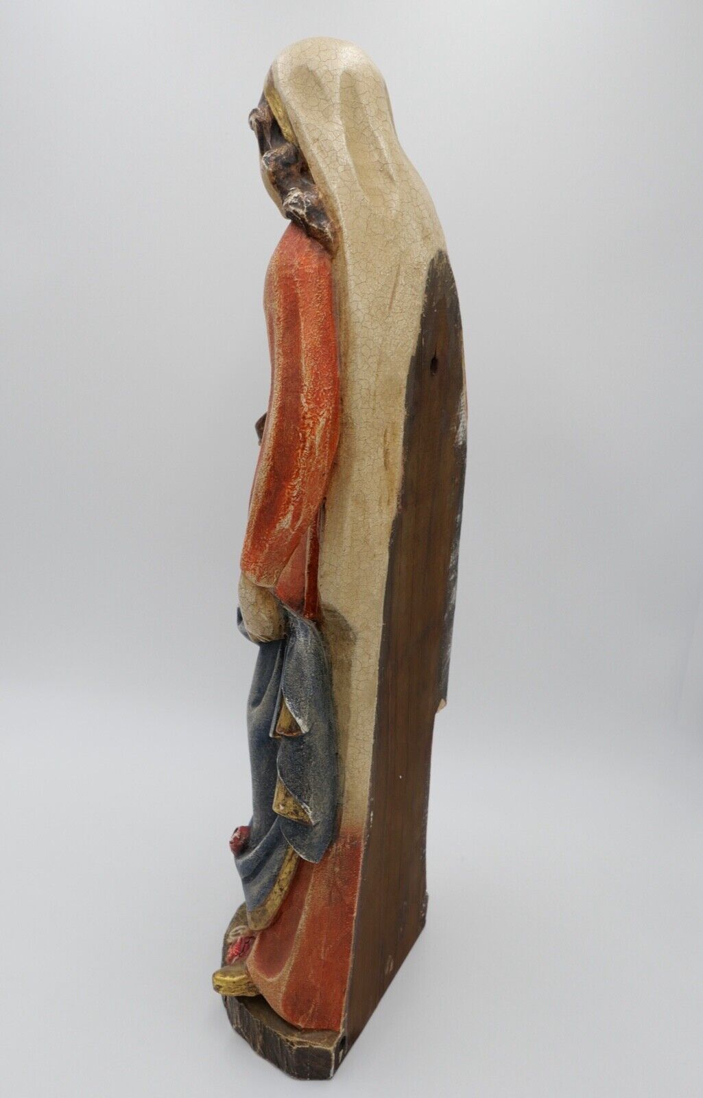 Alte Holzfigur 53cm Holz Heilige Elisabeth Schnitzer Adolf Kasslatter SÜDTIROL - Antikhandel-Stuttgart