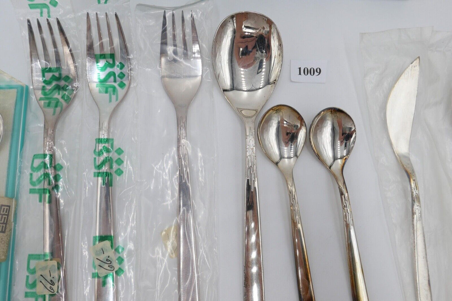 - NEU - 10 Teile BSF NORDLICHT 90er Silber Löffel Butter Fischmesser Zuckerzange - Antikhandel-Stuttgart