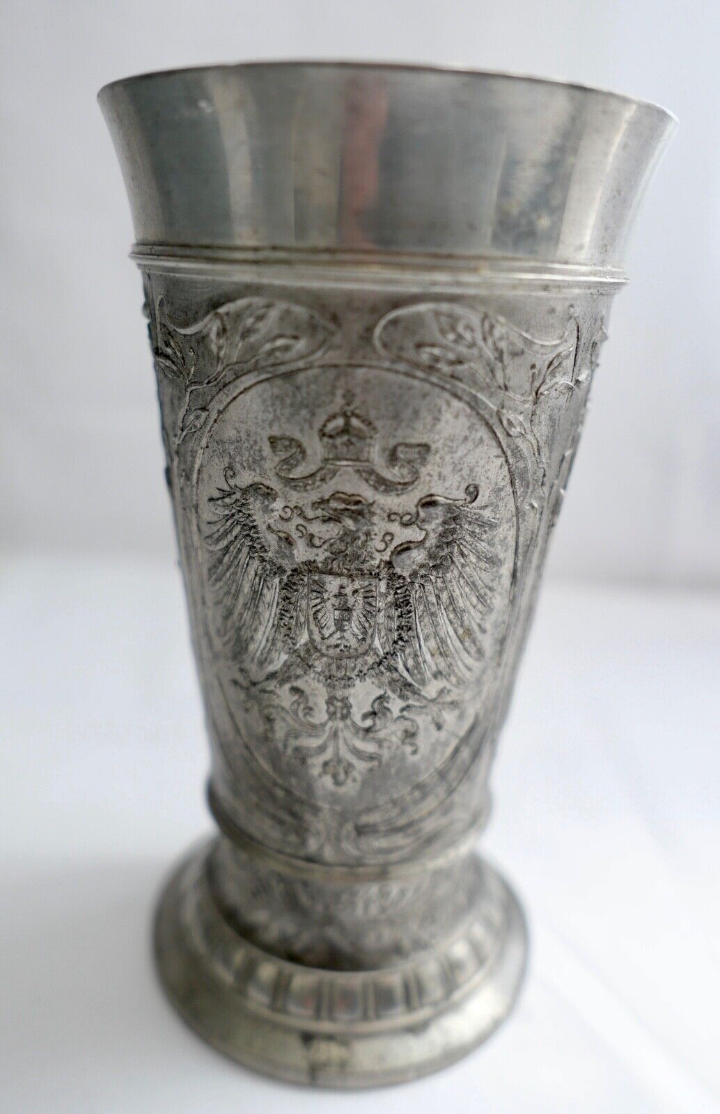 Antiker Zinnbecher Zinn Becher N.B.M Kaiserreich Kaiser Wilhelm II S.M.S. Hessen - Antikhandel-Stuttgart