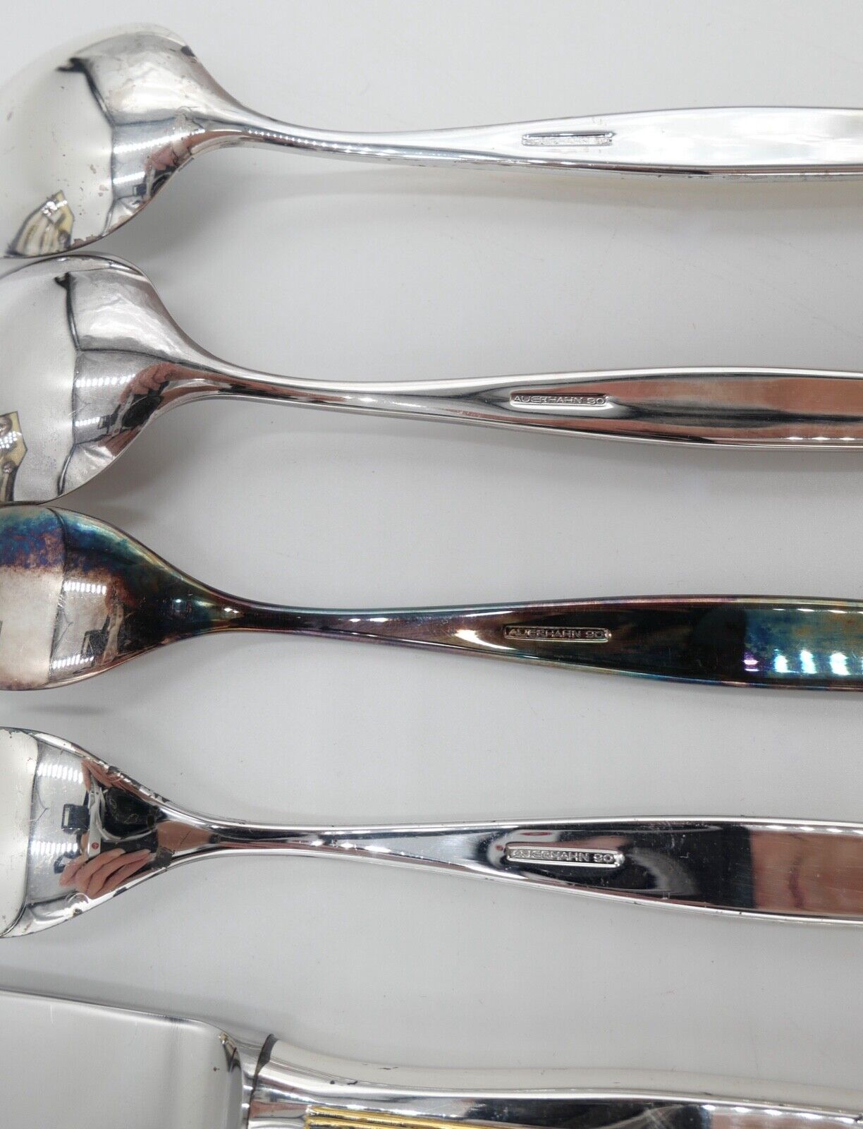 - NEU - OVP 12 Teile AUERHAHN LARISSA EXQUISIT Gold Dekor 90er Silber vergoldet - Antikhandel-Stuttgart