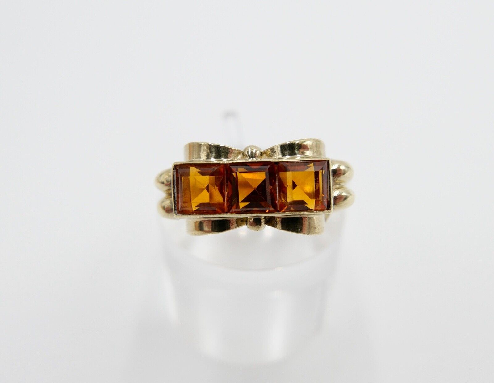 1940er Gold Ring 333 8K mit CITRIN Gr. 58 Damenring 1,8 CTW - Antikhandel-Stuttgart