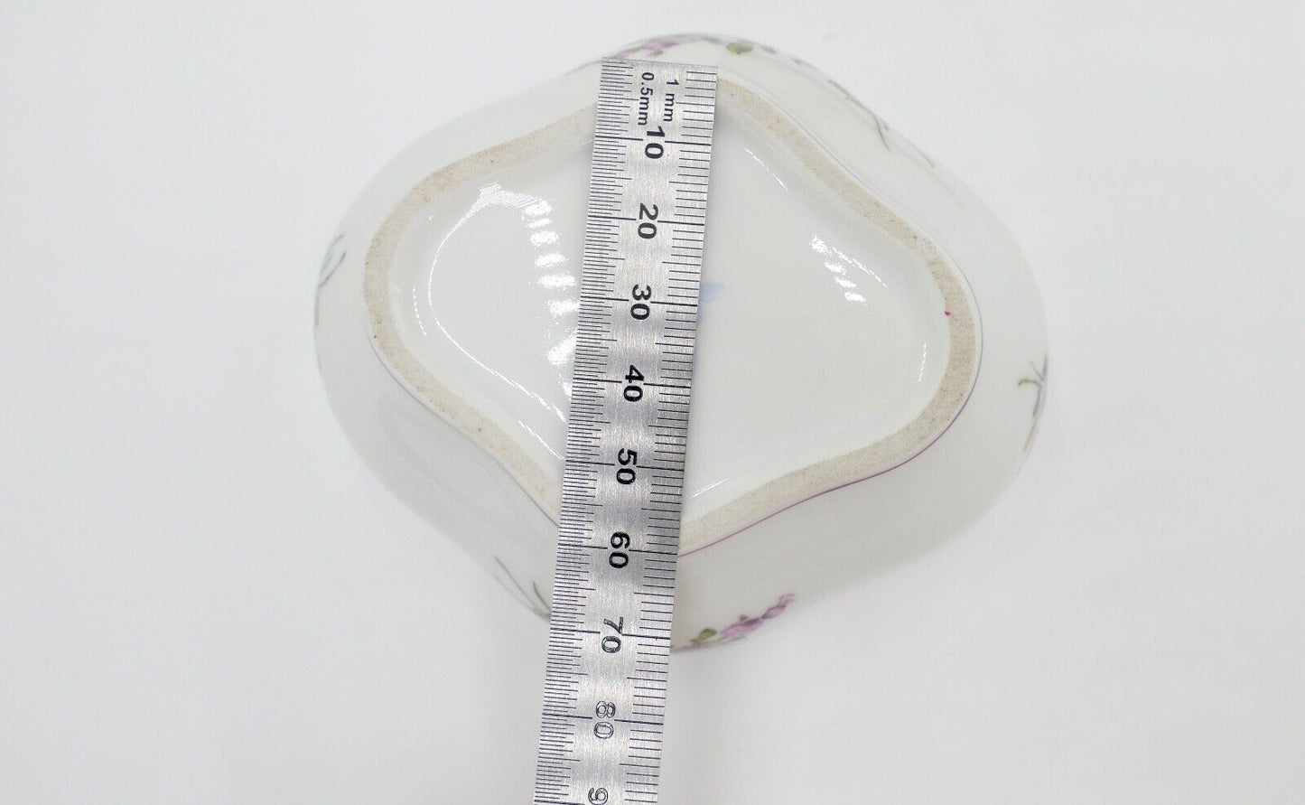 Sächsische Porzellanmanufaktur Dresden Deckeldose Bonboniere Porzellan Rose - Antikhandel-Stuttgart