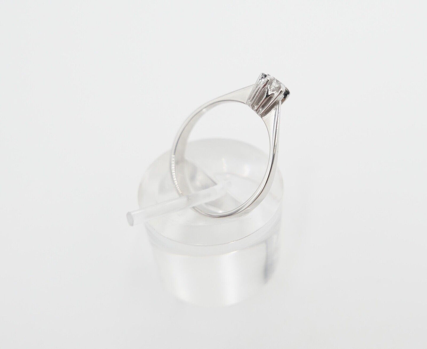 Solitär Ring Weißgold 750 / 18K Brillant SI / F 0,17 Ct Gr.56 Verlobung Hochzeit - Antikhandel-Stuttgart