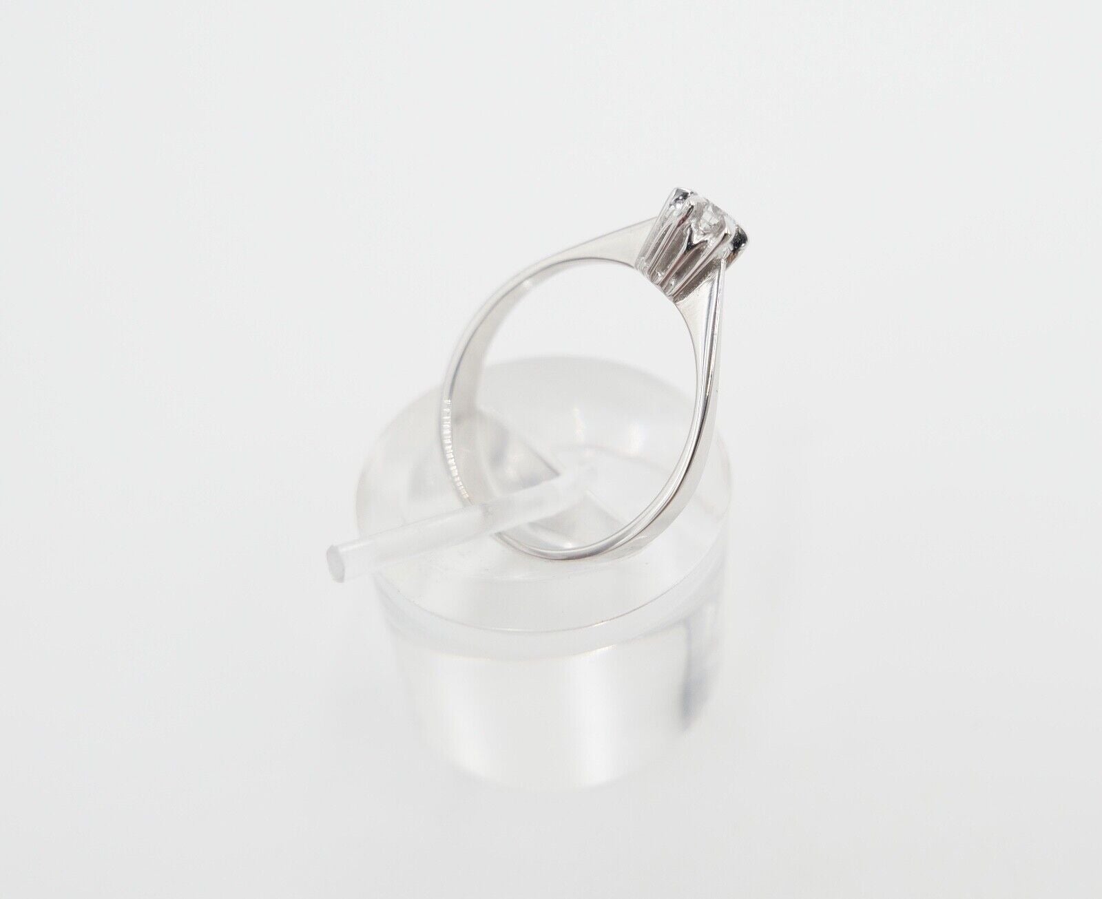 Solitär Ring Weißgold 750 / 18K Brillant SI / F 0,17 Ct Gr.56 Verlobung Hochzeit - Antikhandel-Stuttgart