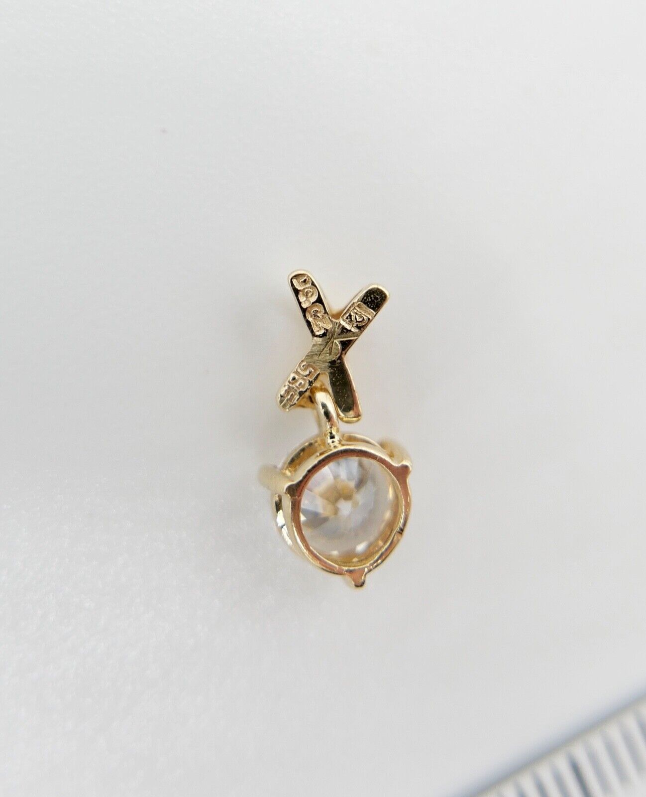 DQCZ Anhänger mit Zirkonia 585 / 14K Gold Gelbgold - Antikhandel-Stuttgart