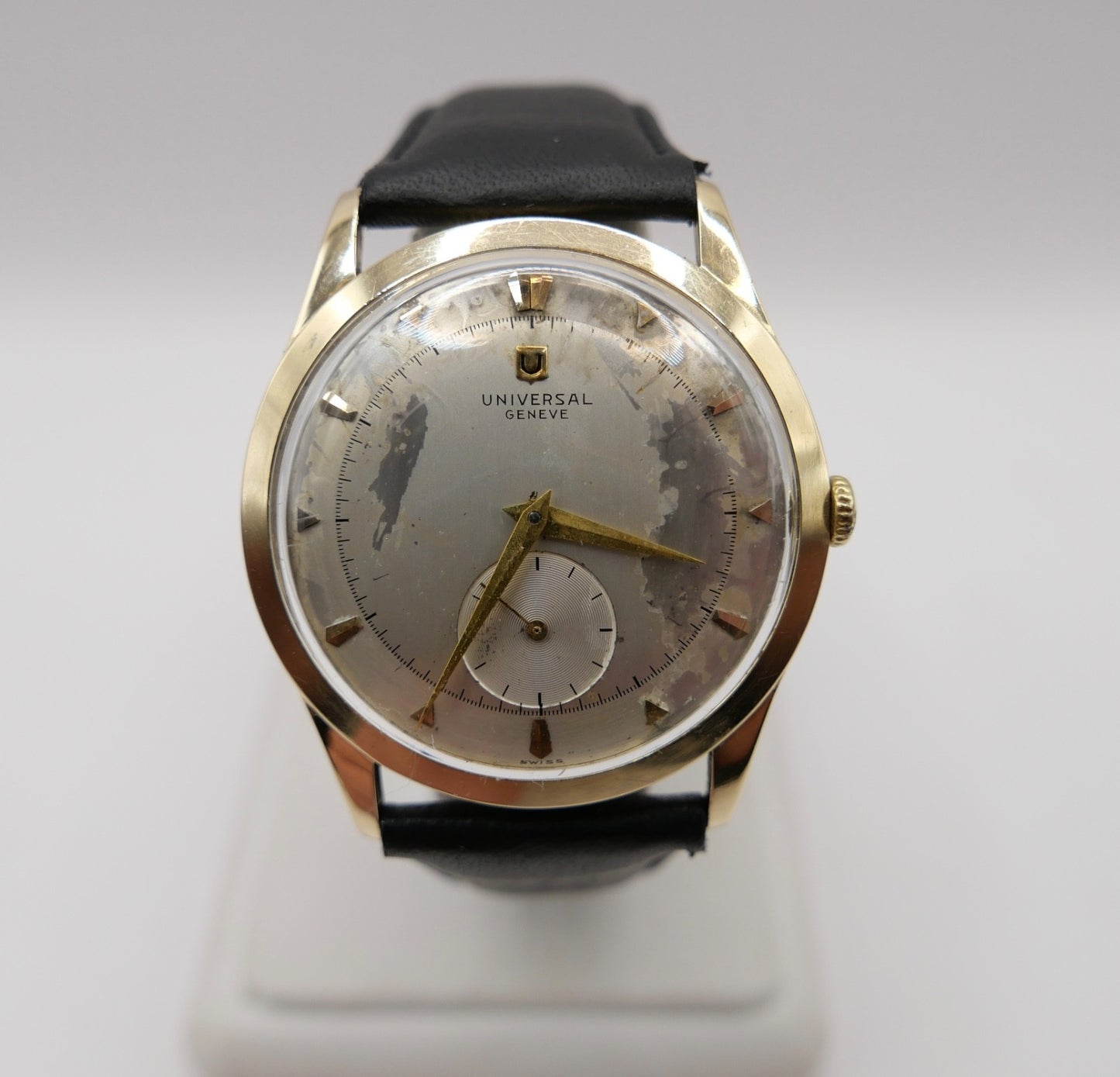 1950er Universal Geneve Herrenuhr Cal. 330 Handaufzug neues Lederarmband