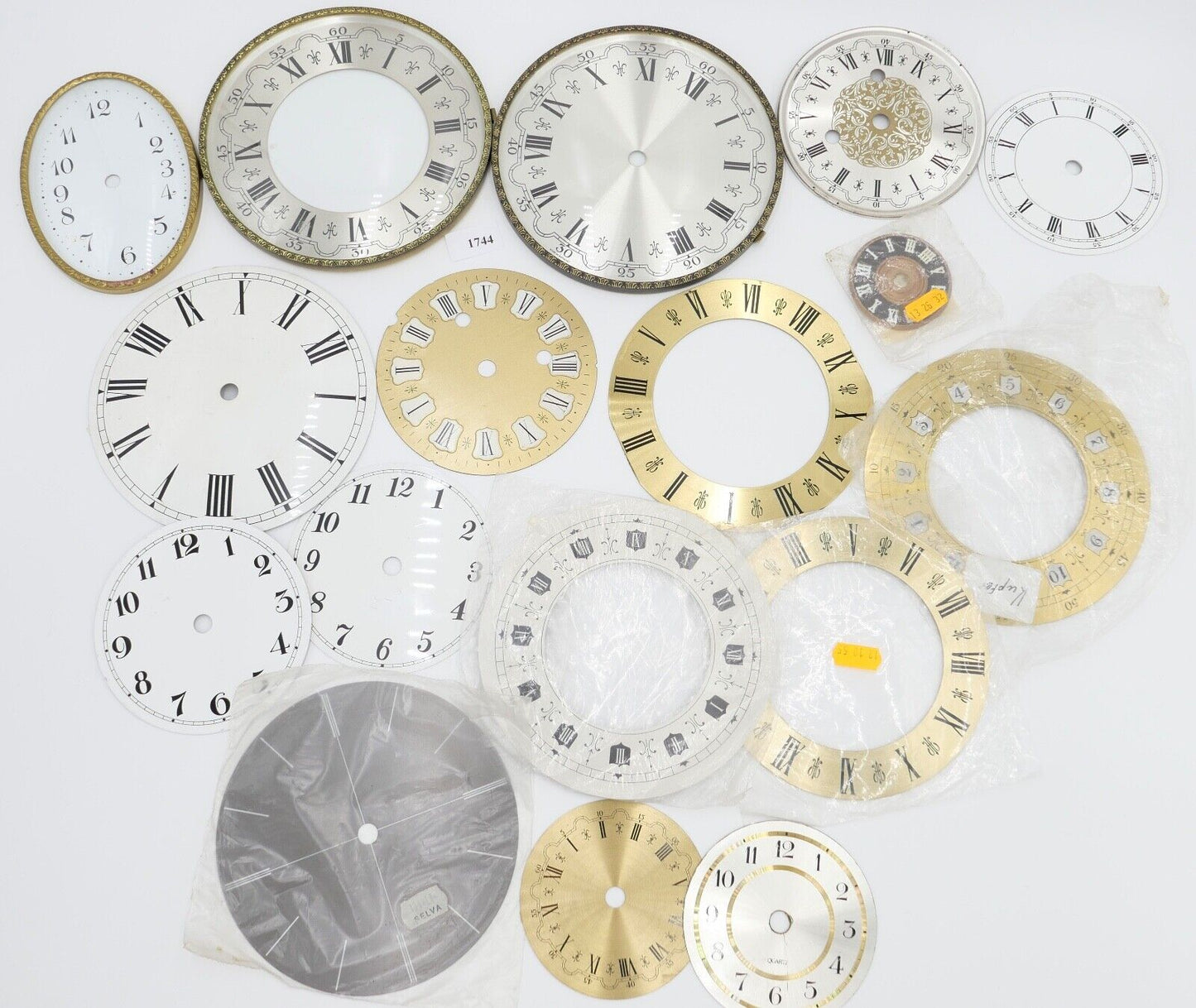 NEU Posten Uhrmacherauflösung Zifferblatt Ersatzteile Aluminium Messing Kaminuhr - Antikhandel-Stuttgart