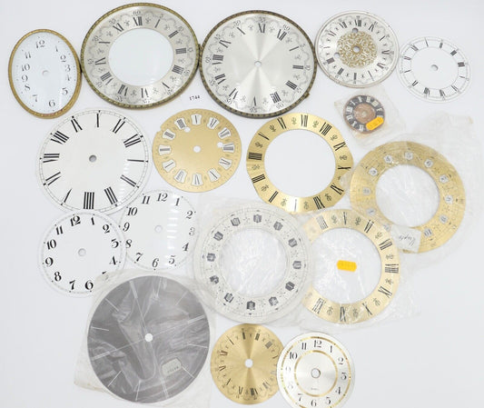 NEU Posten Uhrmacherauflösung Zifferblatt Ersatzteile Aluminium Messing Kaminuhr - Antikhandel-Stuttgart