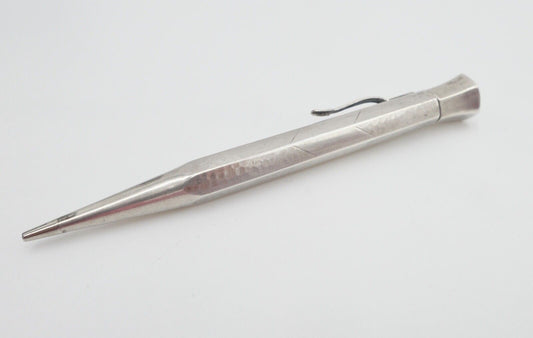 alter Bleistift aus Silber 835 vintage mit Monogramm MM / WW - Antikhandel-Stuttgart