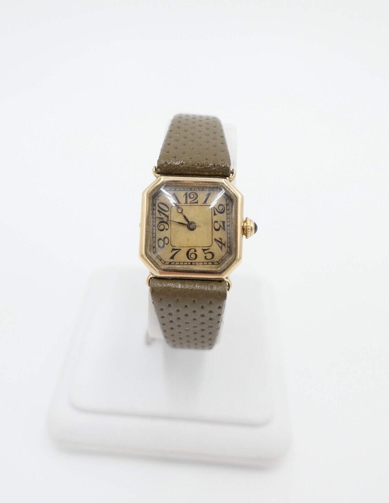 1930er Herren Damen Uhr Henry Blank & Co and Cresarrow USA 585 14K Gold Saphire - Antikhandel-Stuttgart