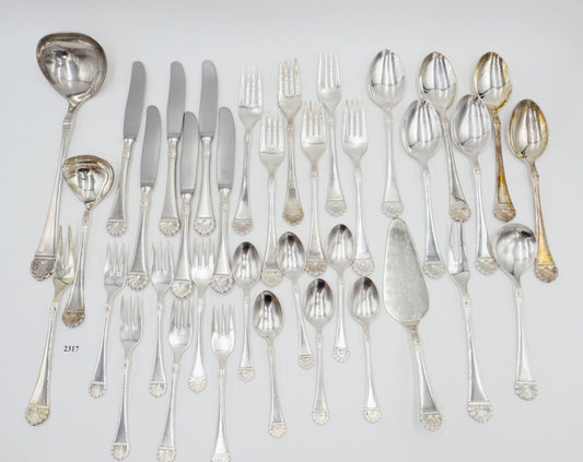 36 Tlg 100 FÜRST FÜROSIL 18/8 Besteck Set Gabel Löffel Messer 100er versilbert - Antikhandel-Stuttgart