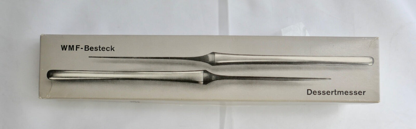 NEU 6 Teile WMF  2900 Desert Messer 90er versilbert 20,3 cm in OVP und UNBENUTZT