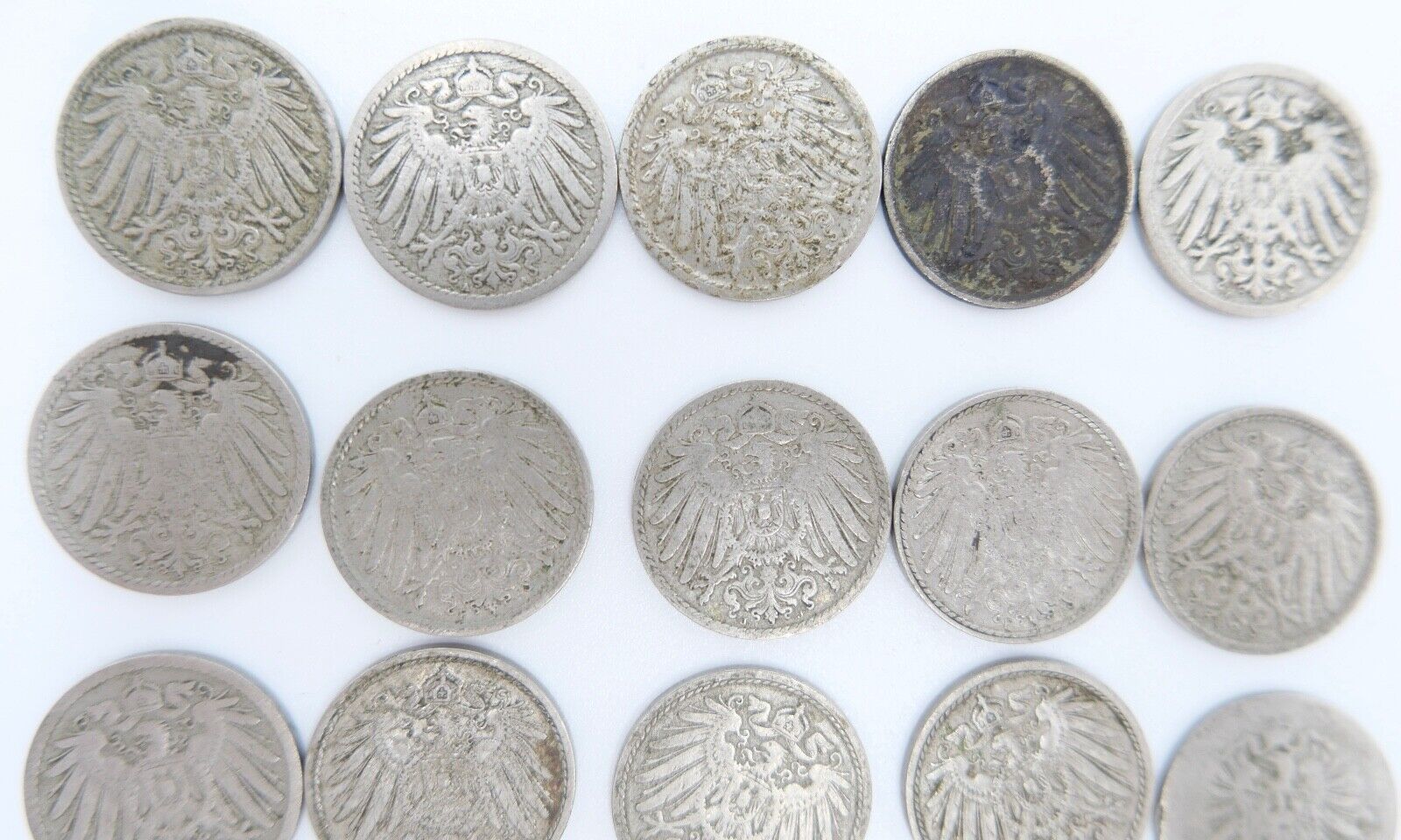 19x 5 Pfennig Kaiserreich 1894-1912 Jäger J. 12 s - vz schön - vorzüglich - Antikhandel-Stuttgart